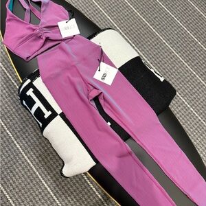 Beach Riot Mauve Activewear Set TAYLER 7/8 LEGGING SORBET TWO TONE SET